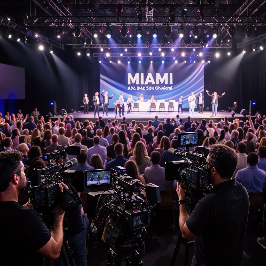 Miami Production Experts team filming in Miami